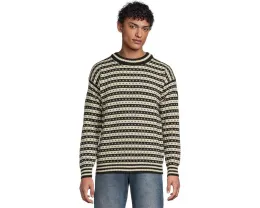 Унисекс свитер Skipsleia с полосатым узором и классическим воротником