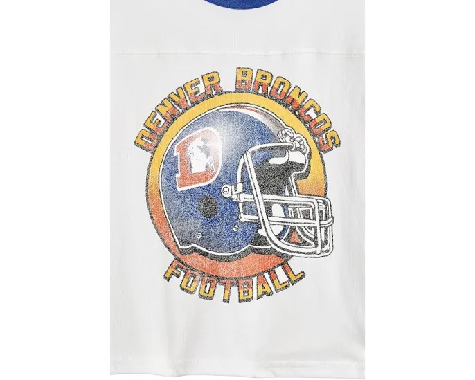 Футболка NFL Denver Broncos Striped Yoke Ringer от Junk Food Clothing Kids