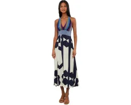 Vince Camuto макси-платье V-neck Bareback с открытой спиной