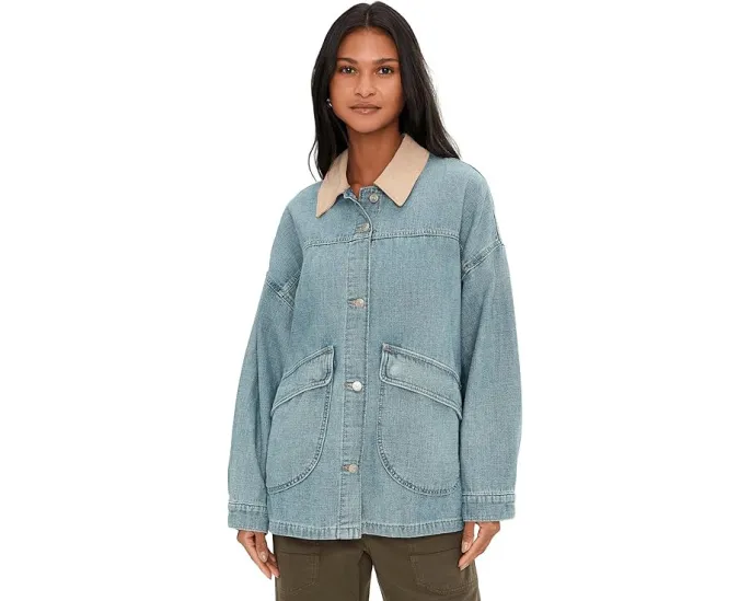 Джинсовая куртка Free People We The Free Lemon с контрастным воротником