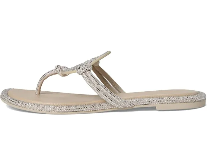 Сандалии Tory Burch Miller Knotted Pave с заклепками и стелькой из овечьей кожи