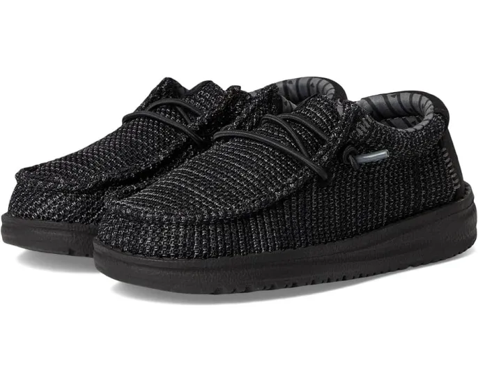 Детские слипоны Hey Dude Wally Stretch Sox с эластичными шнурками