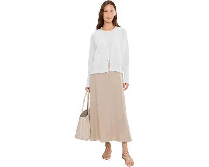 Кардиган Eileen Fisher с V-образным вырезом из органического льна и хлопка