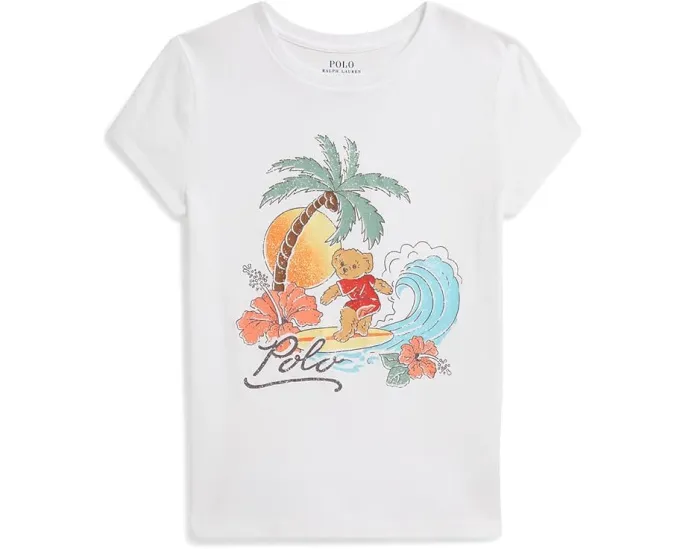 Polo Ralph Lauren футболка из хлопкового джерси с мишкой
