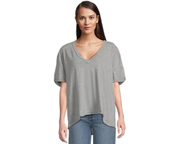 Футболка Free People Nina с V-образным вырезом оверсайз