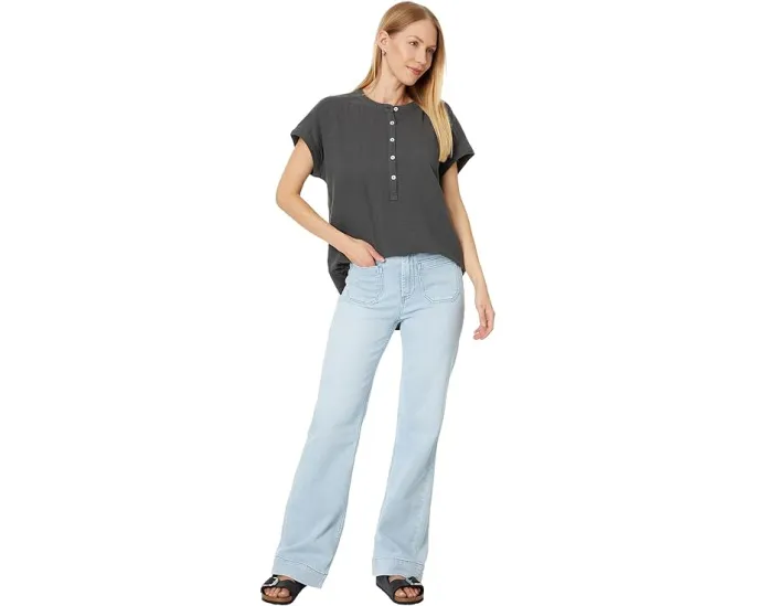 Faherty топ Dream Cotton Gauze Desmond с цветочным принтом и застежкой на пуговицы