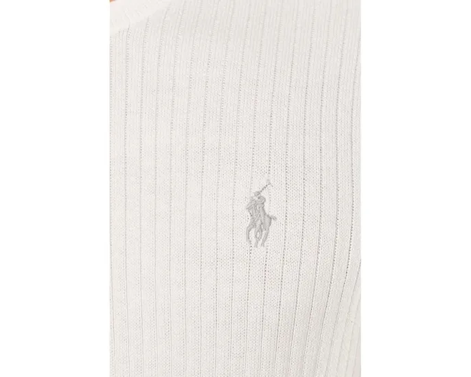 Короткий трикотажный хлопковый свитер Rib Knit Cotton от Polo Ralph Lauren