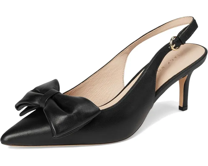 Jack Rogers Туфли Maclean Bow Sling на шпильке с бантом и металлическим эффектом
