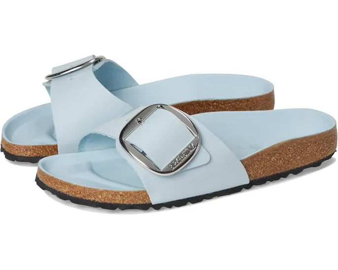 Сандалии Birkenstock Madrid Big Buckle с открытым носком и пробковой стелькой