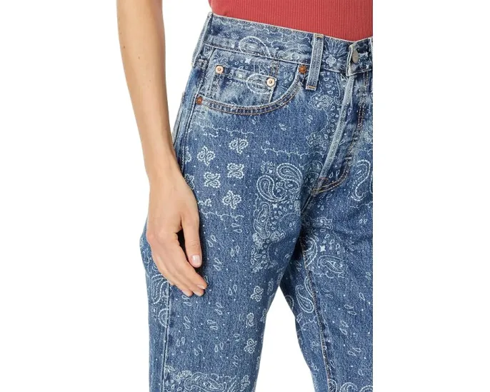 Джинсы Levi's 501 с прямыми штанинами и потертостями