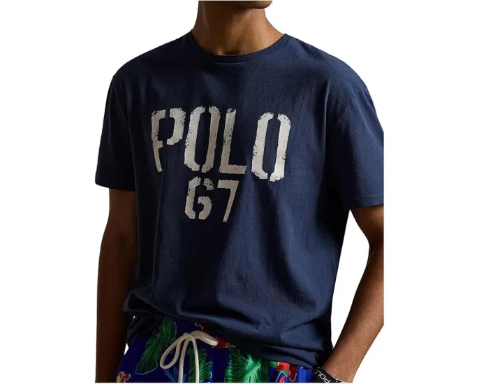 Хлопковая футболка Polo Ralph Lauren с принтом свободного кроя