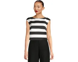 Trina Turk топ Santina из атласа с V-образной спинкой и молнией