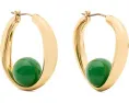 Серьги-обручи Kate Spade New York Harmony Hoops со стеклом
