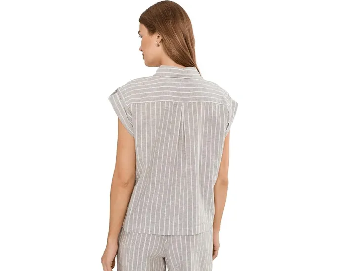 Рубашка Petite Lurex Linen Resort от NIC+ZOE с блестящими нитями