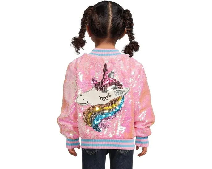 Бомбер Pretty In Pink Unicorn Sequin Bomber от Lola and The Boys