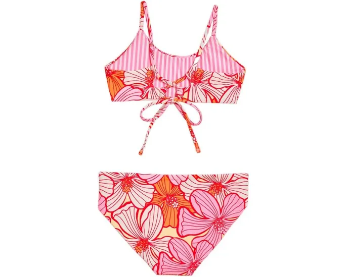 Детский обратимый купальник Maaji Kids Retro Bloom Pear с регулируемыми лямками