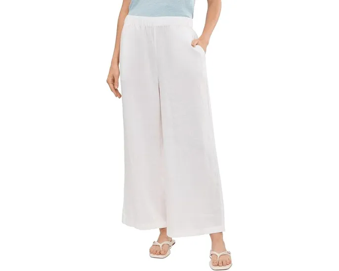 Широкие брюки Eileen Fisher из органического льна длиной до щиколотки