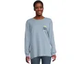 Salty Crew футболка Sunrise Long Sleeve Boyfriend Tee длинная синяя