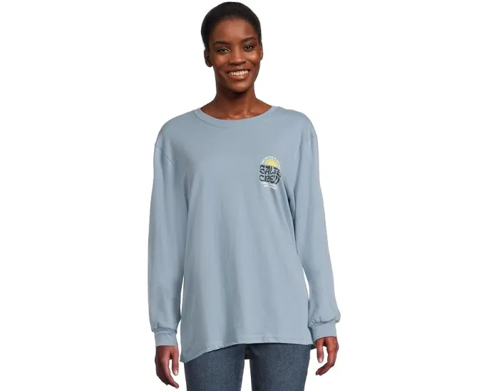 Salty Crew футболка Sunrise Long Sleeve Boyfriend Tee длинная синяя