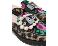 Бартоны Mules Blue by Betsey Johnson с пайетками и жемчужной пряжкой