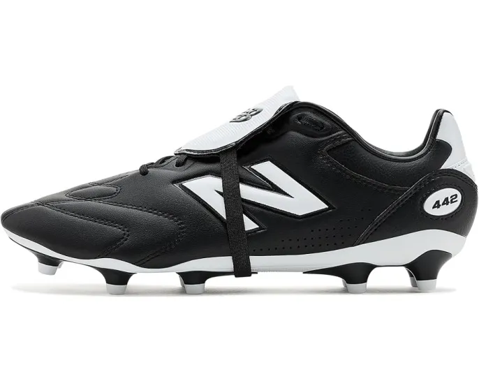 Бутсы футбольные New Balance 442 Pro Tongue Fg V3 с кожаным верхом