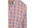 Рубашка L.L.Bean Comfort Stretch Chambray в клетку с коротким рукавом