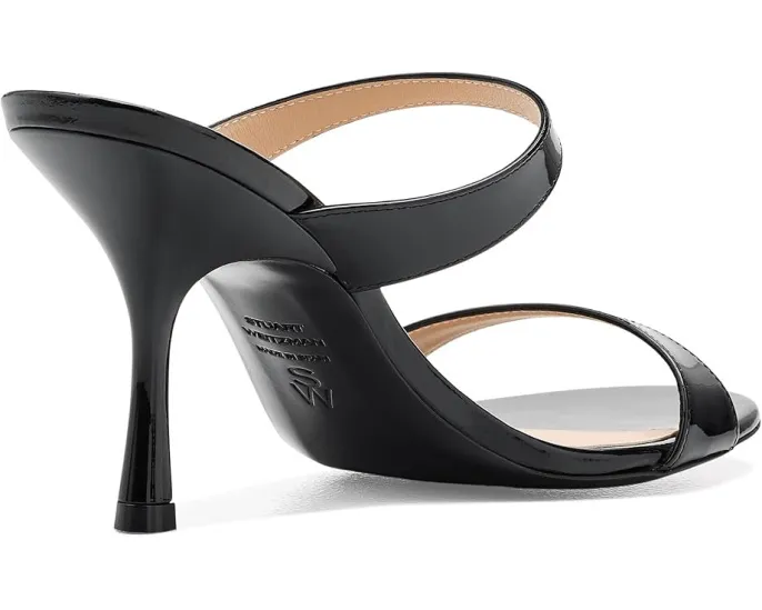Сандалии Stuart Weitzman Nudist Slide 85 на тонком высоком каблуке