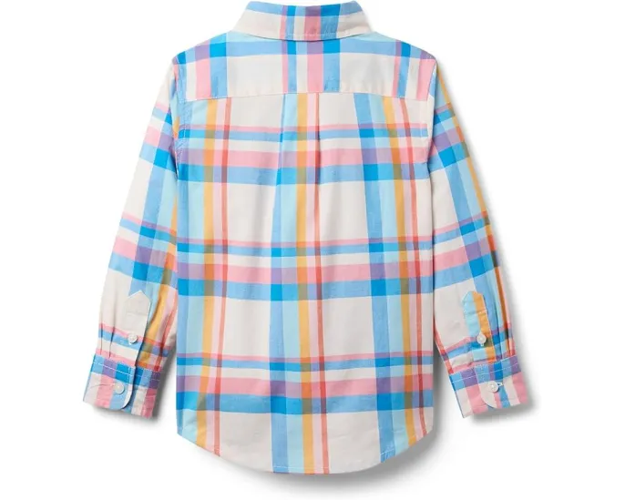 Рубашка Janie and Jack Madras Plaid на пуговицах для малышей и детей