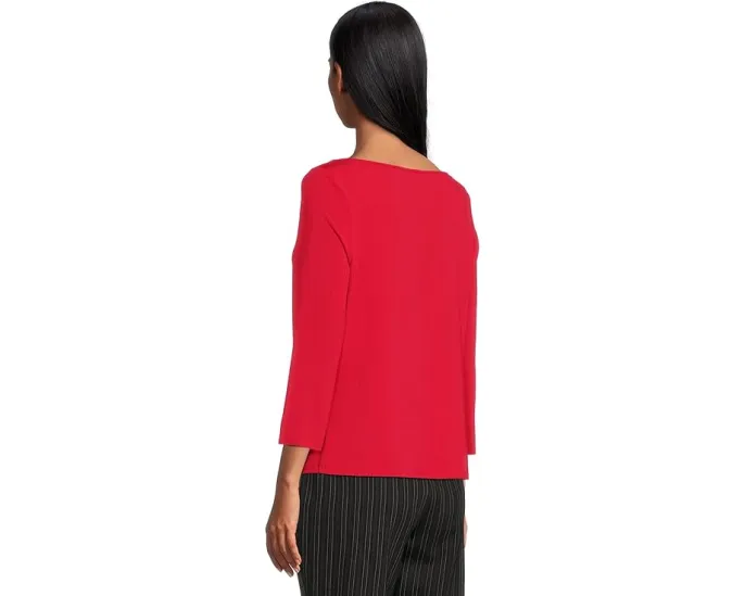 Блуза Liverpool Los Angeles с рукавом три четверти и драпированным вырезом