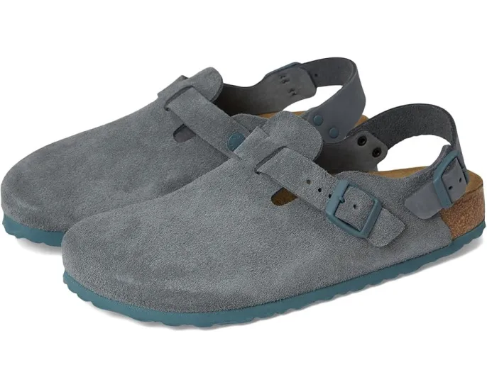 Клоги Birkenstock Tokio из замши с задним ремешком на пряжке