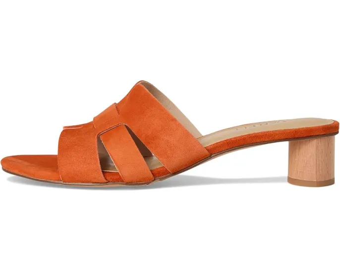 Сандалии Vaneli Heidi с плетеным нубуком и каблуком из дерева