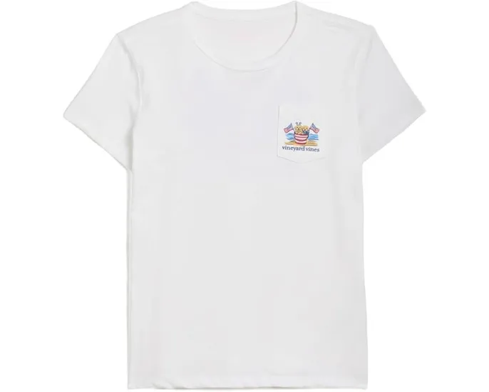 Футболка Vineyard Vines с коротким рукавом и накладным карманом для детей