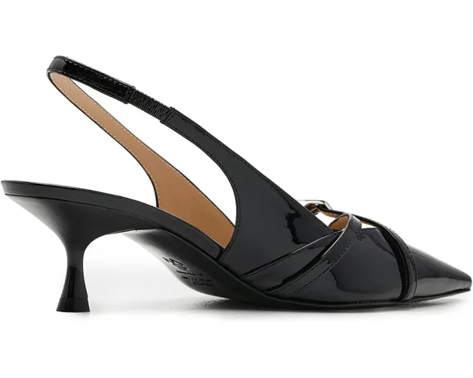 Туфли Stuart Weitzman Georgie Slingback 50 из лакированной кожи с острым носом