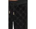 Juicy Couture Брюки из велюра с тисненым логотипом и высокой посадкой