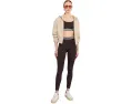 Леггинсы Splits59 Bailey High Waist Active Rib 7/8 с рельефной резинкой и полосатым поясом
