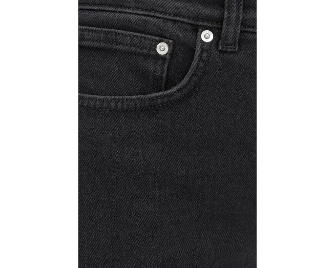 Широкие джинсы Madewell в цвете Black Frost с высокой посадкой и расклешенными штанинами