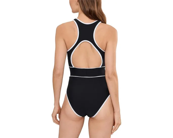 Спортивный купальник BECCA Shannon с высоким воротом и молнией спереди