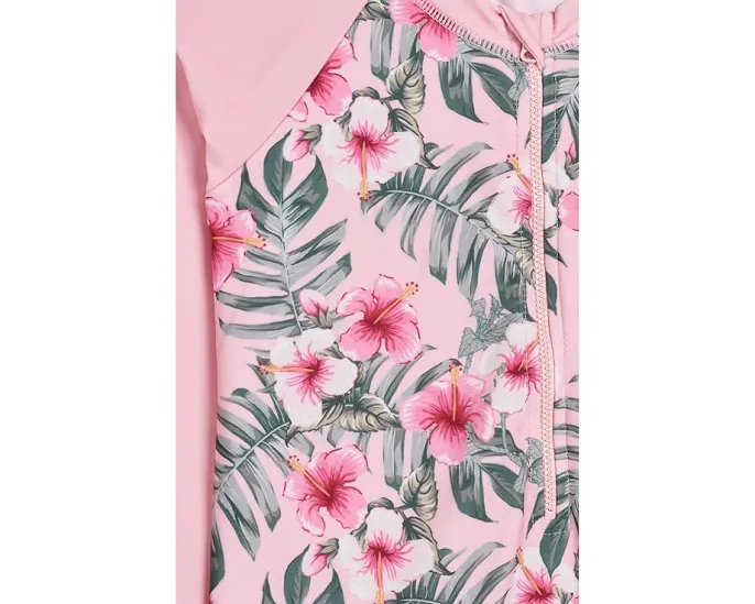 Deux par Deux купальник слитный Hibiscus с принтом гибискус
