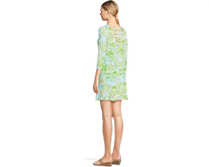 Платье Lilly Pulitzer Ophelia из стрейч-джерси с рельефным верхом и три четверти рукава
