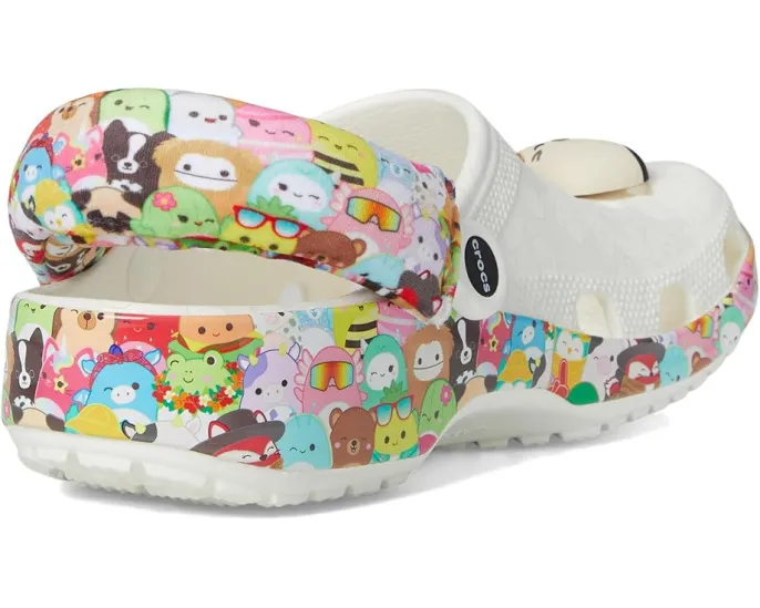 Классические кроксы Crocs с принтом Squishmallows и большими шармами
