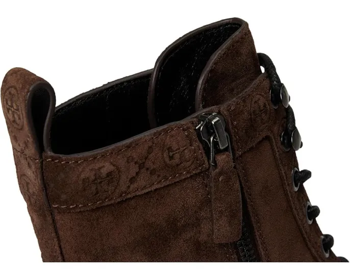 Ботинки Tory Burch Monogram Lug с миндалевидным носком и шнуровкой