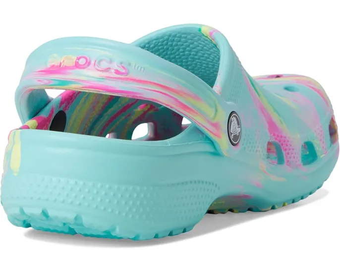 Crocs Classic Marbled Tie-Dye Clogs детские сабо в технике тай-дай