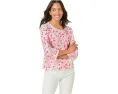 Топ с рукавом три четверти Lilly Pulitzer Clairmont Tri с отделкой кружевом