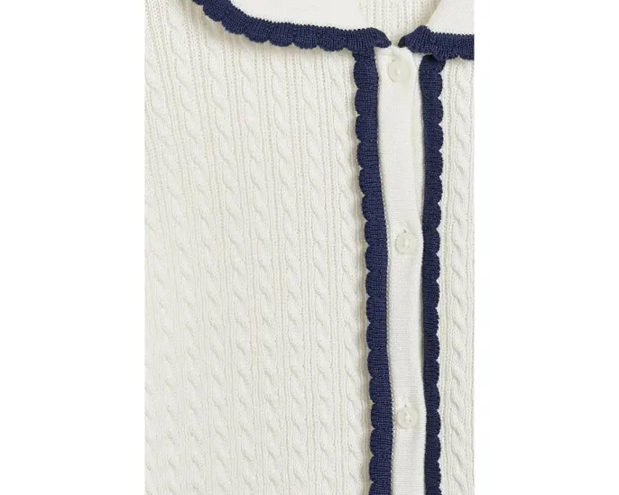 Tipped Pointelle Cardigan (Toddler/Little Kid/Big Kid)
