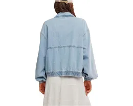 Free People Джинсовая куртка Birdie с расклешенными рукавами и карманами