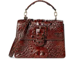 Сумка кроссбоди Brahmin Melbourne Small Hallie из кожи с откидным клапаном