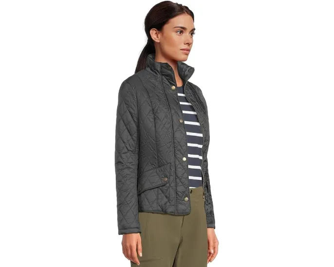 Barbour Flyweight Cavalry Quilt легкая стеганая куртка из нейлона с регулировкой пояса