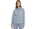 Джинсовая куртка KUT from the Kloth Ellie Stripe в полоску белая