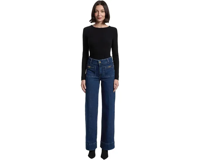 Джинсы Sasha 32 с высокой талией и декоративными карманами от Paige