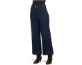 NYDJ Джинсы Teresa с широкими штанинами до щиколотки и накладными карманами Blacken Blue